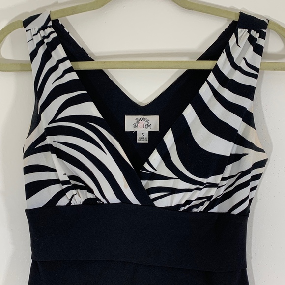 Sweet Storm Zebra Body-Con Dress; S - Picture 3 of 5